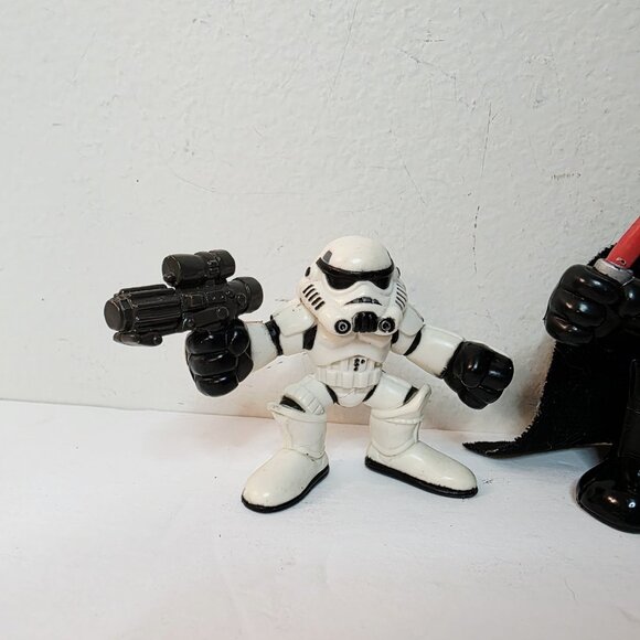 2 Star Wars Galactic Heroes Mini Figures Darth Vader Storm Trooper Cake Toppers - Picture 3 of 6